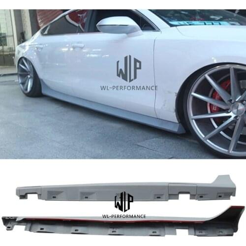 A7 RS7 Style High Quality PU Auto Side skirts Body kit For Audi A7 RS7 Car Styling 2011-2014