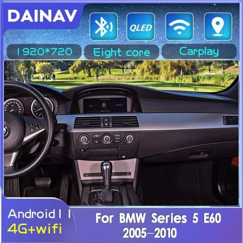 Android11CarPlay Eight Core Car Radio 8+256GB For BMW Series 5 E60 2005-2010 WiFi GPS Navigation Multimedia Stereo Player