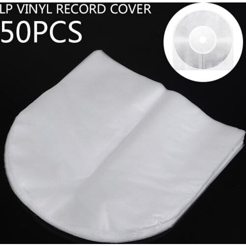 50pcs Newest LP LD Vinyl Record Antistatic Clear Plastic Cover Inner Sleeves 12 Inch Dustproof LD Vinyl Recording Cover Bags