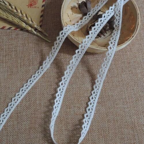 Applique Wedding Dress Trimmings Collar Lace Ribbon 1CM White Lace Trim Fabric For Sewing Clothing Accessories dentelle LX11