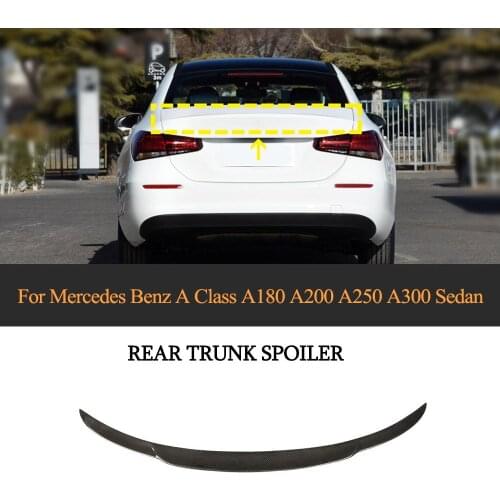 Car Rear Trunk Spoiler Wing For Mercedes-Benz A Class W177 A260 A35 AMG 2019 2020 Carbon Fiber Window Lip Spoiler Wing