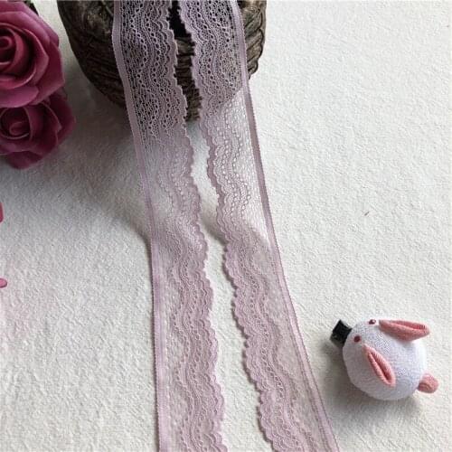 Pale pink ribbonS2184 3cm tape wide trim fabric diy handicrafts embroidered net cord for sewing decoration african lace fabric