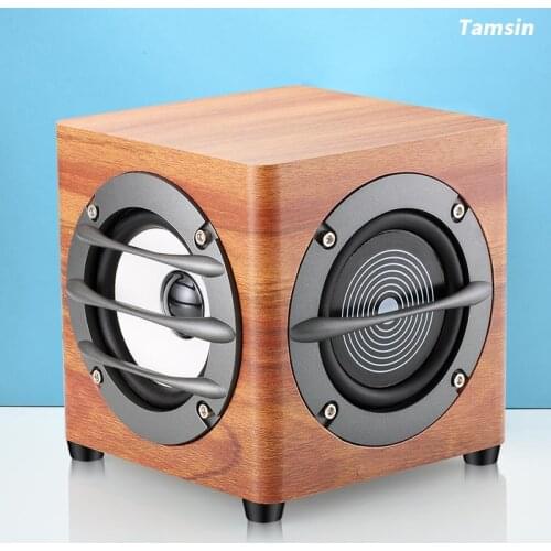 Wooden computer speaker, wireless subwoofer, high volume home speaker, mobile phone living room desktop bluetooth mini speaker