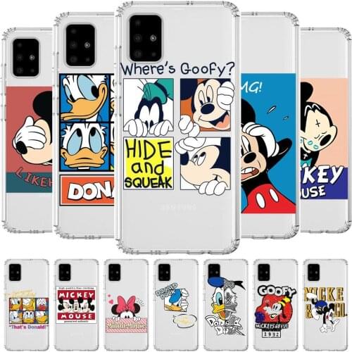 Disney Anime Style Transparent Phone Case Hull For Samsung Galaxy A50 A51 A20 A71 A70 A40 A30 A31 80 E 5G S Shell Art Cell Cove