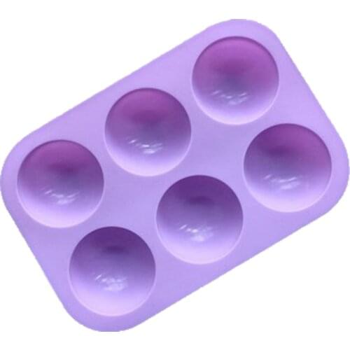 6 DIY Cavity Half Sphere Circle Silicone Chocolate Cupcake Cake Mold Cake Baking Pan Decorative Cake Mould Tool