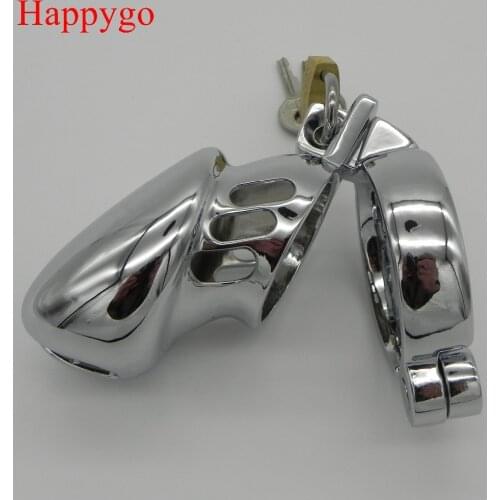 Happygo, L Size Top Quality Alloy Male Chastity Cages,Cock Cage,Penis Lock,Penis Ring,Adult Games,Sex Toys,Inner Diam:50mm