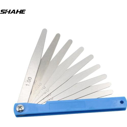 Shahe 100 mm length Metric Feeler Gauge 0.02-1.00 mm Feeler Gauge 17 Blades Measuring Tools