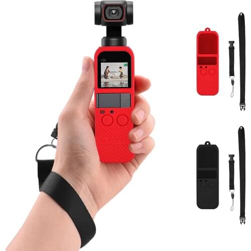 For DJI Osmo Pocket Silicone Protector Protect Case Dustproof Cover with Lanyard Handheld Gimbal Camera Stabilizer Accessories