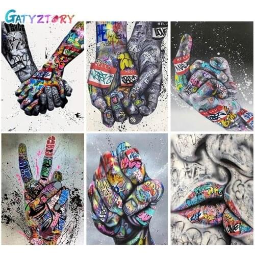 GATYZTORY DIY Painting By Numbers Abstract Picture Oil Painting Figure HandPainted Gift Canvas Drawing Home Decor