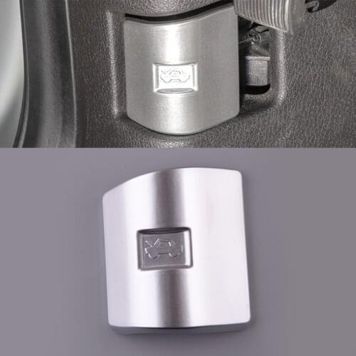 Car Engine Hood Switch Button Cover Trim Silver ABS Fit For Ford F150 2009 2010 2011 2012 2013 2014 2015 2016 2017 2018 2019