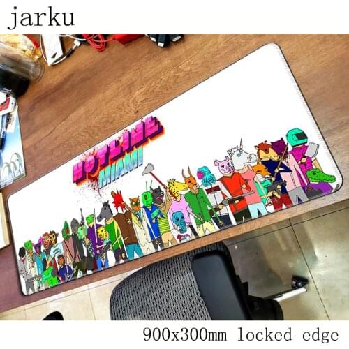 Hotline miami mouse pad gamer 900x300mm notbook mouse mat large gaming mousepad Cartoon pad mouse PC desk padmouse accessories
