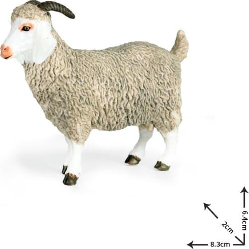 Angora Goat Animal Model Action Figure Sheep Animal Action Figures Collection PVC Cognitive Toy
