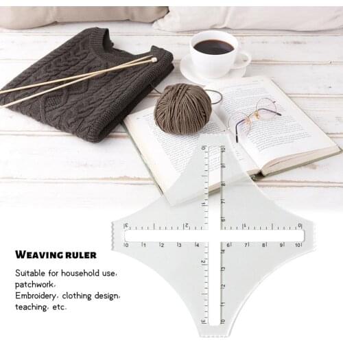 115mm*3mm Knitting Gauge Converter Knit Counter Weaving Ruler Density Ruler For Knitting Works Crafts Sweater Knitting Tools #W0