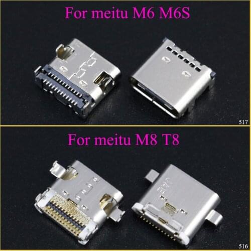 Mini Micro USB jack Socket Connector Type C Mobile Phone Charging charger port power Plug dock female for MeiTu M6 M6S M8 T8