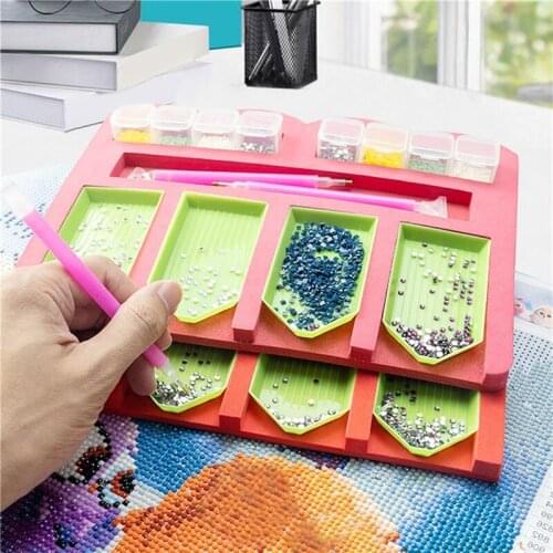 Multi-function Diamond Painting Tray Holder Drill Pen Diamond Box Organizer DIY Craft