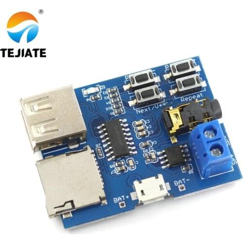 MP3 lossless decoder board with power amplifier decoder module DIY TF card U disk decoder play speaker audio amplifier board pro