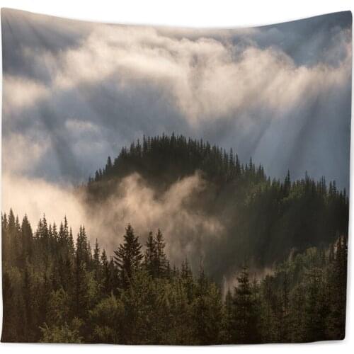 Landscape Printed Wall Tapestry Cotton Yoga Mat Textiles Home Decor Curtain Sofa Chair Cover Soft Beach Thrown Towel Table Cloth