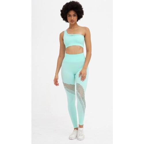 Factory Wholesale Custom Fashion Leggings Set Hot Selling Sexy Fitness Quick Drying Sports Running Seamless Fitness Bra Set