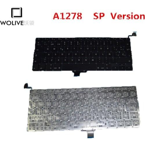 Genuine New A1278 SP Keyboard For Macbook Pro 13" A1278 2009-2012 Year With Backlight language version SP Replacement