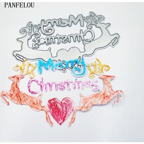 PANFELOU Deer Merry Easter Scrapbooking DIY Halloween Embossing mould card paper die stencils punch Metal cuts dies cutting