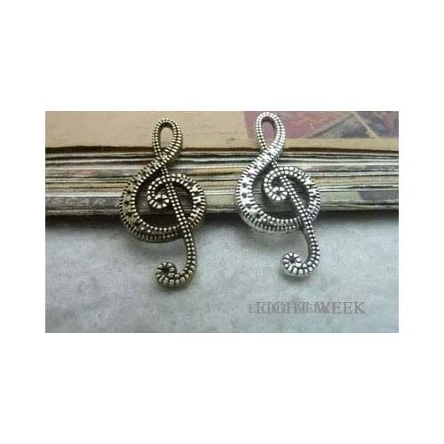 Zinc alloy pendant jewelry accessories diy handmade material charms note 15 * 31 mm