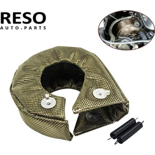 RESO - Turbo heat shield T3 turbo blanket fit for t2 t25 t28 gt28 gt30 gt35 and most t3 turbo 100% Full TITANIUM
