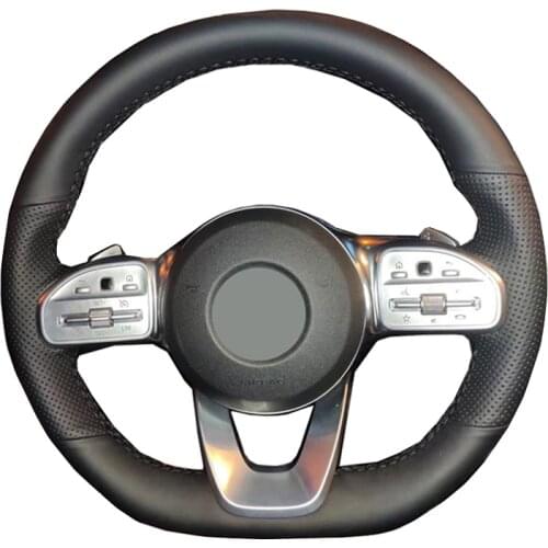 Hand Sewing Car Steering Wheel Cover Wrap Leather Suede For Mercedes-Benz A-Class W177 C-Class W205 E-Class W213 S-Class W222