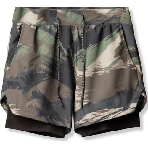 Mens Fitness Shorts Gym Workout Quick Dry Solid Color Fitted Training Bodybuilding Jogger with Three-Dimen Pockets H9ED