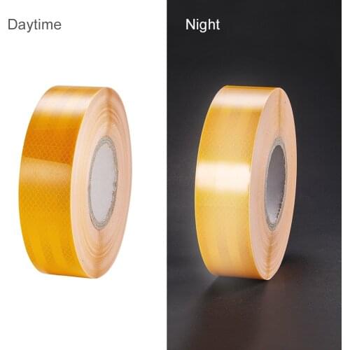 45M x 5CM Night Reflective Tape Roll Vinyl Stickers Strip HGV Sign for Parking Car Truck Trailer Self-Adhesive Warning Decals