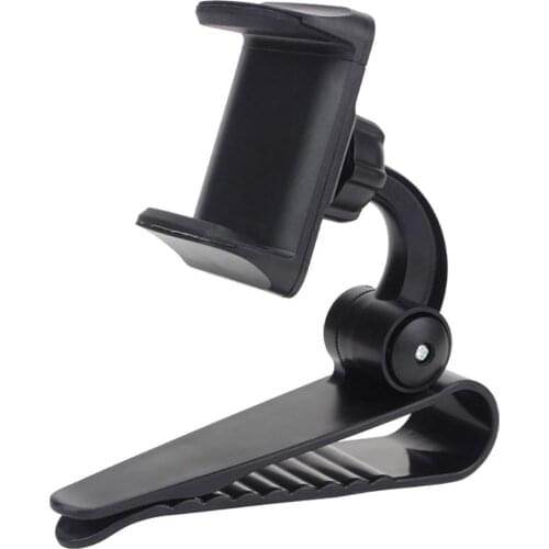 Universal 170 Degree Adjustable Sun Visor Clip Navigation Car Phone Holder Mount