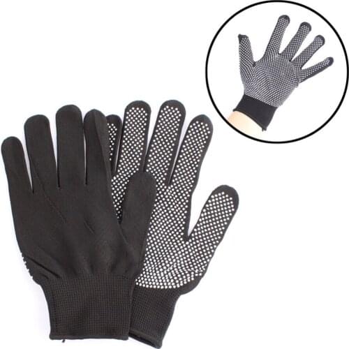 1Pair Hair Straightener Perm Curling Hairdressing Heat Resistant Glove Hair Care Styling Tools Thermal Styling Gloves Black Grey