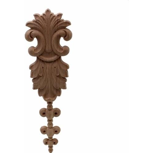 VZLX Flower Wood Carving Natural Appliques For Furniture Mouldings Decal Decorative Christmas Vintage Decoration Accessories