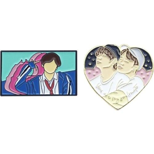 Funny GLBT Hard Enamel Pins Cute Boys Brooches Women Men Lapel Badges Backpack Collar Fashion Jewelry Gifts For Kids Friend