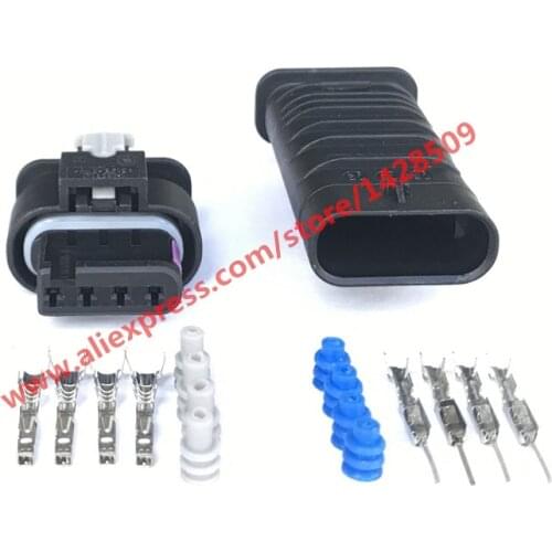 10 Sets 1-1718656-1 1718657-1 Tyco AMP TE AMP 4 Pin Female Male 1718657-1 Waterproof Auto Cable Connector For Benz Hirschmann