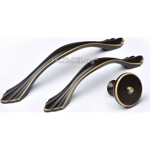 10PCS Solid Brass Kitchen Cabinet Door Handles Cupboard Wardrobe Drawer Cabinet Pulls Handles Furniture Hardware