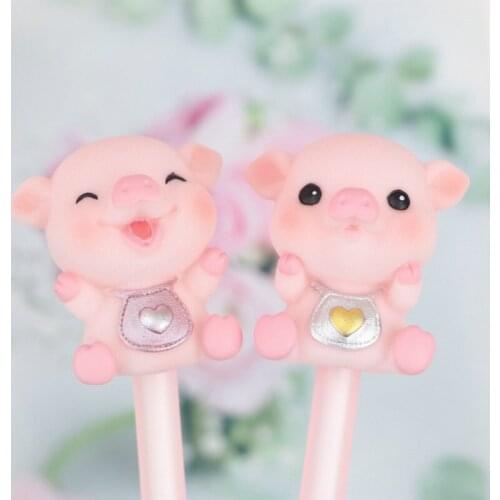 16PCS Creative Korean Cute Pig Gel Pen Cartoon Relaxation Office Student Stationery Test Pen Kawaii School Supplies
