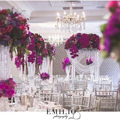 2pcs/lot 80cm tall l acrylic wedding τable centerpiece Acrylic Flower Stand Romantic Road lead Decoration Transparent Cake Tray