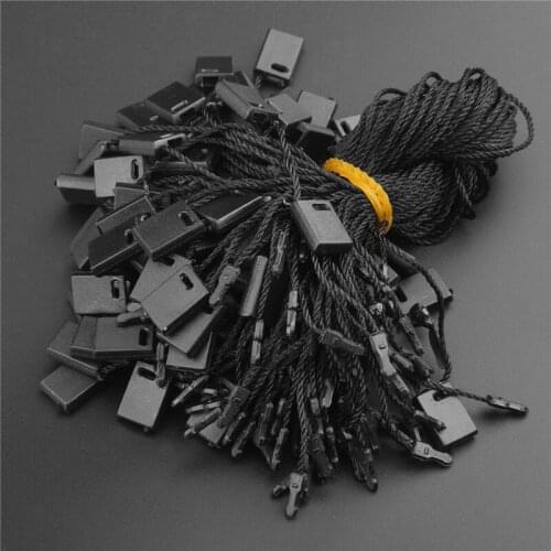 7 inches 100 Pieces Black Hang Tag Cord For Garment Hang Tag 18cm Garment Tag String Black