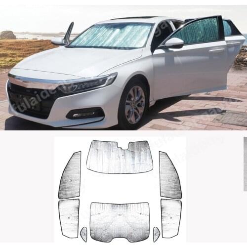 8pcs For Honda Accord 2018-2020 New Car Window Sun Shade Foldable Auto Visor Windshield Block Cover Sunshade Reflective