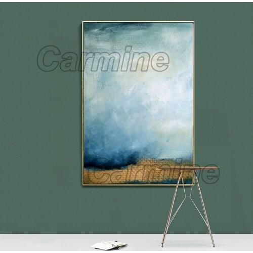 Abstract Wall Art Blue Lines Hd Print Painting Poster Home Living Room and Bedroom Wall Art Decoration Can Be Customized