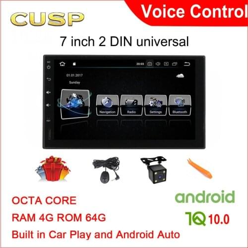 7 inch Android 10 universal Car Player 2 din 4G RAM+64G ROM CUSP android car radio GPS NAVIGATION WIFI Bluetooth RearCAM CarPlay