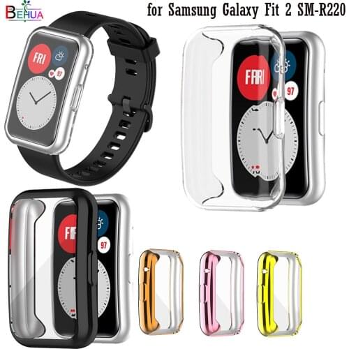 BEHUA Screen Protection Watch Case For Huawei Watch Fit Soft Ultra-Thin Tpu Clear Protector Cover Shell Plating Color Watchcase