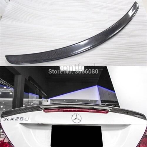 For Benz R172 SLK Class Convertible 2 Door 2012 2013 High Quality Carbon Fiber Rear Trunk Wing Lip Rear Spoiler Wing Auto Part