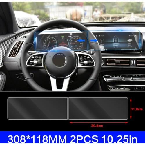 For Mercedes Benz EQC Class 2019 2020 2021 Car GPS Navigation LCD Screen Tempered Glass Protective Film Anti Scratch