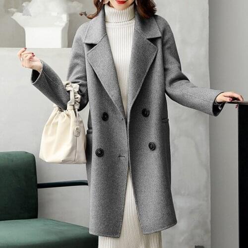 Side Double Wool Coat Winter Jacket Women Clothes 2020 Alpaca Woolen Coat Female Korean Long Coats Chaqueta Mujer MY3820 en s