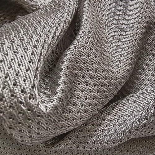 50cm*150cm Breathable Radiation Protection Mesh Fabric Silver Fiber RFID Fabric for Maternity Wear Silver Antibacterial Fabric
