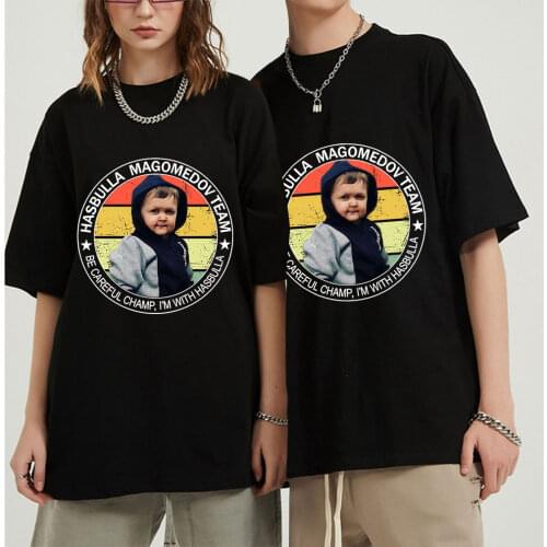 Hasbulla Magomedov T-Shirt Russia Blogger Fashion Short Sleeve Soft Summer 100% Cotton Mens T Shirt EU Size