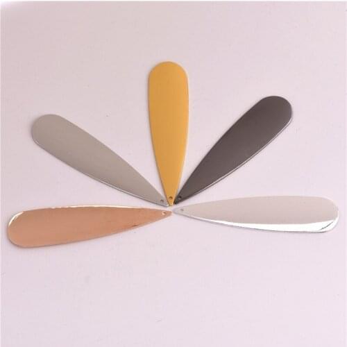 48 * 12mm smooth single hole long water drop pendant diy copper accessories handmade materials geometric earring accessories
