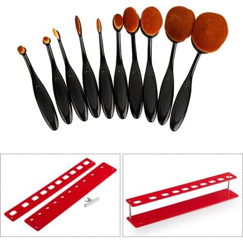 10PCS/Set Mixed Size Blending Brush Kit Storage Holders Easy To Use For Stencils Card Background Stamp Ink Projects DIY Tool