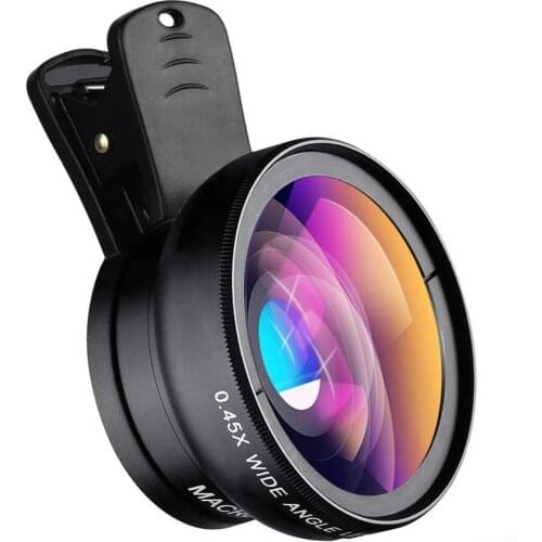 TOKOHANSUN Camera Lens Kit 0.45X Super Wide Angle Lens with 12.5X Macro Lens For iPhone 6 6S Samsung Galaxy S7 Mobile Phone Lens